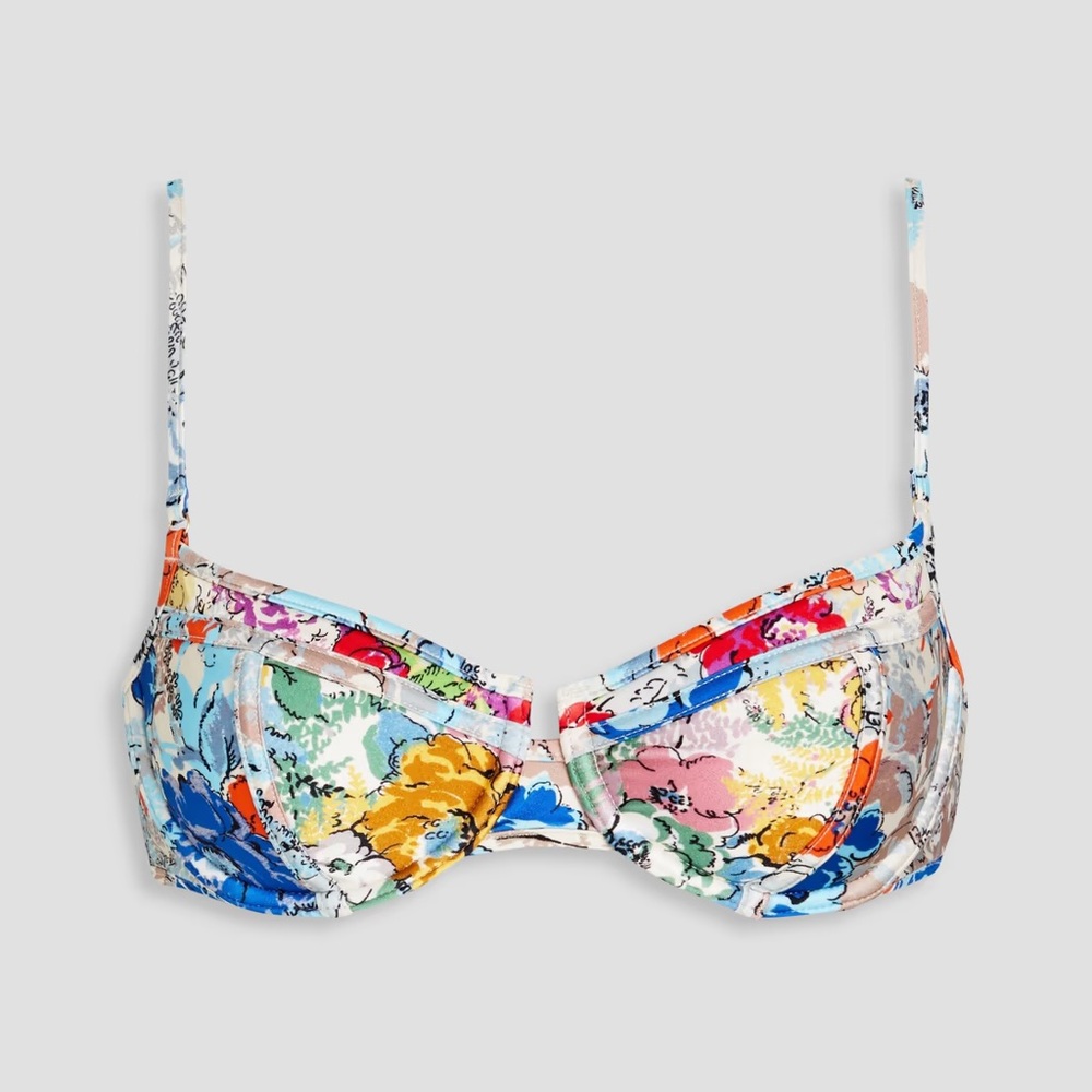 Zimmerman Floral Balconette Bra with Underwire Support